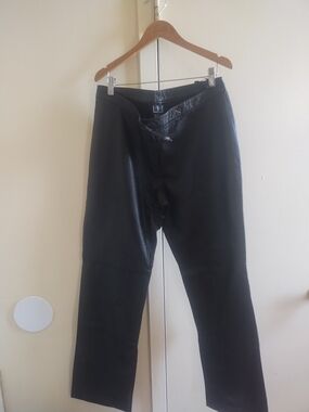 INC International Concepts Black Leather Pants